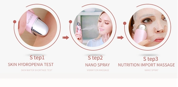 Nanum Nano Water Mist Spray Face Humidifier Beauty Care Handheld Vibrating